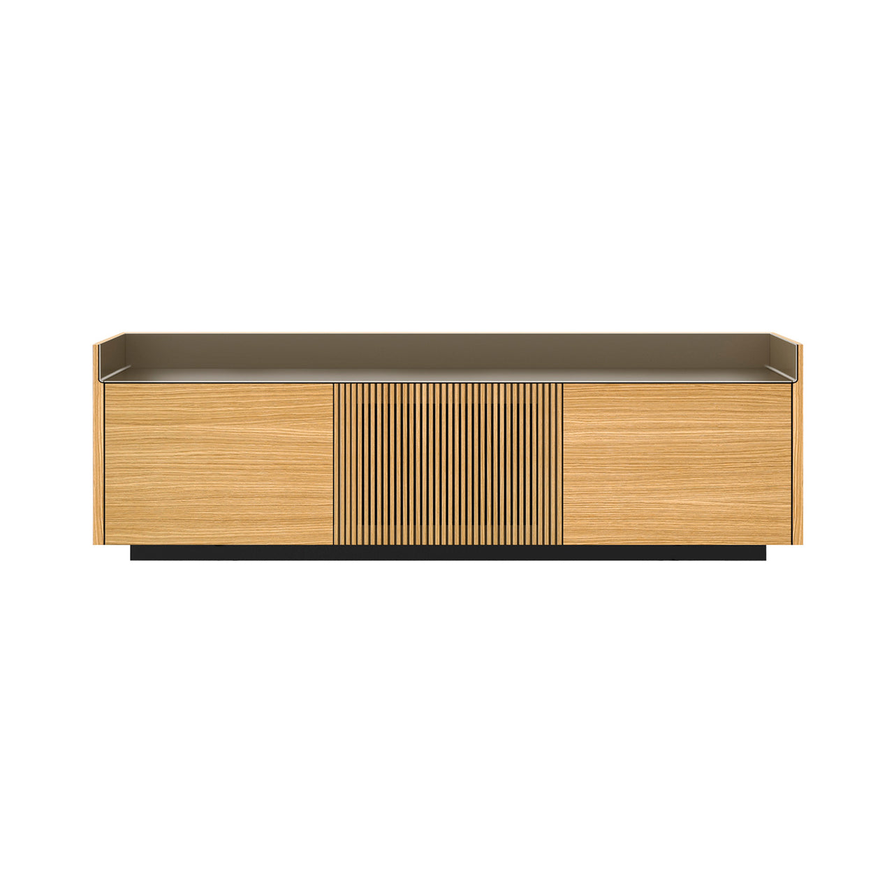 Stockholm STH303 Sideboard: Composition 1 + Super-Matt Oak + Anodized Aluminum Bronze + Black