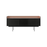 Stockholm STH303 Technic Sideboard: Composition 3 + Ebony Stained Oak + Anodized Aluminum Pale Rose + Black