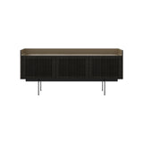 Stockholm STH304 Technic Sideboard: Composition 3 + Dark Grey Stained Oak + Anodized Aluminum Bronze + Black