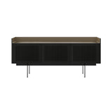 Stockholm STH304 Technic Sideboard: Composition 3 + Ebony Stained Oak + Anodized Aluminum Bronze + Black