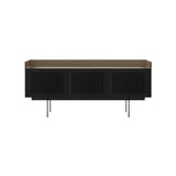 Stockholm STH304 Technic Sideboard: Composition 3 + Ebony Stained Oak + Anodized Aluminum Bronze + Black