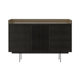 Stockholm STH334 Cupboard: Composition 3 + Dark Grey Stained Oak + Anodized Aluminum Bronze + Black