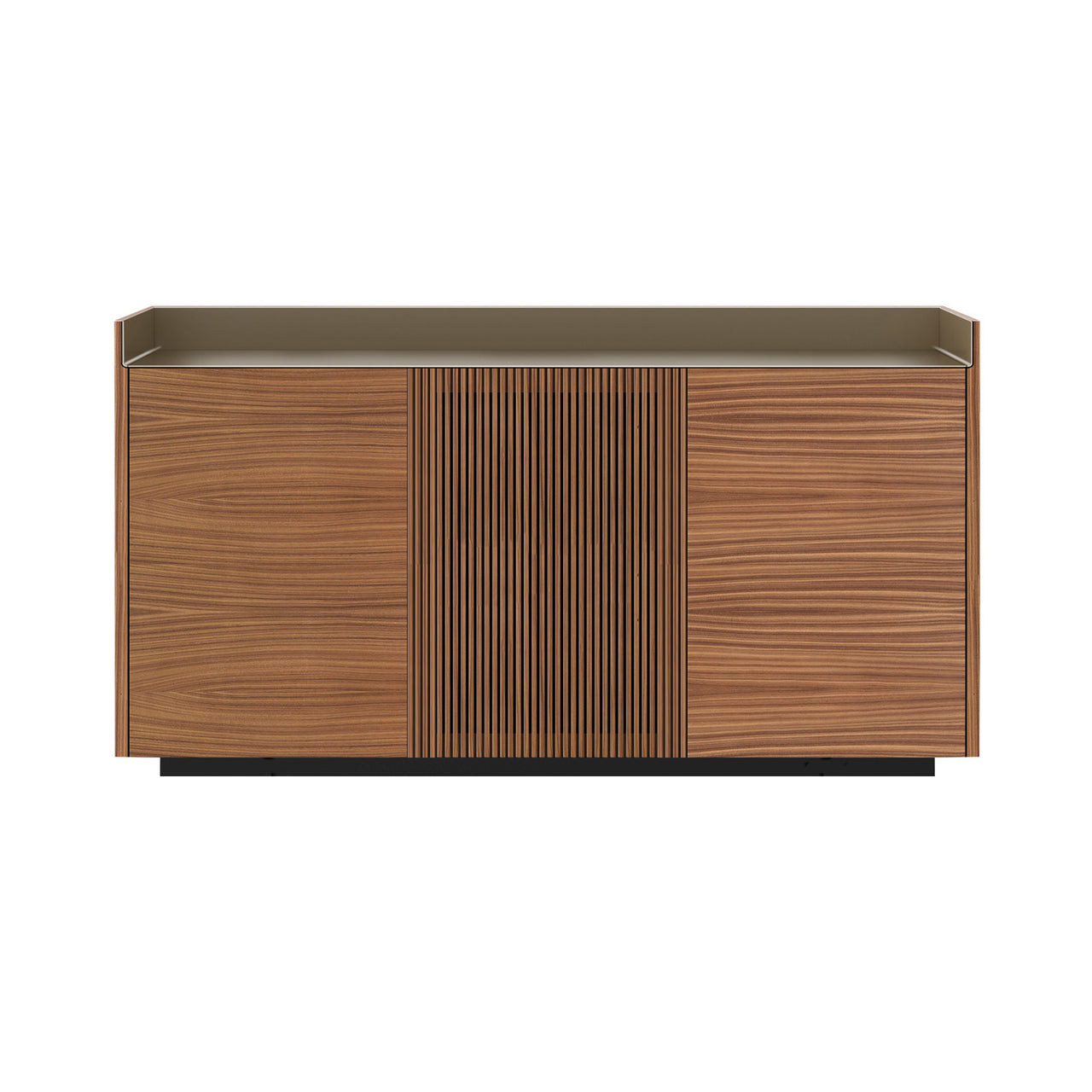 Stockholm STH334 Cupboard: Composition 1 + Super-Matt Walnut+ Anodized Aluminum Bronze + Black
