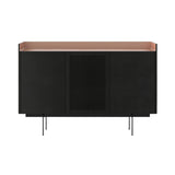 Stockholm STH334 Cupboard: Composition 3 + Ebony Stained Oak + Anodized Aluminum Pale Rose + Black