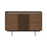 Stockholm STH334 Cupboard: Composition 3 + Walnut Stained Oak + Anodized Aluminum Bronze + Black
