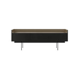 Stockholm STH351 Slim Sideboard: Composition 3 + Ebony Stained Oak + Anodized Aluminum Bronze + Black