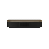 Stockholm STH353 Slim Sideboard: Composition 1 + Ebony Stained Oak + Anodized Aluminum Bronze + Black