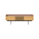 Stockholm Slim Sideboard: STH353 + Super-Matt Oak + Anodized Aluminum Pale Rose + Black