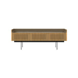 Stockholm STH354 Slim Sideboard: Composition 3 + Super-Matt Oak + Anodized Aluminum Bronze + Black