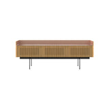 Stockholm Slim Sideboard: STH354 +Super-Matt Oak + Anodized Aluminum Pale Rose + Black