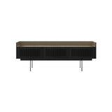 Stockholm STH354 Slim Sideboard: Composition 3 + Ebony Stained Oak + Anodized Aluminum Bronze + Black