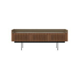 Stockholm Slim Sideboard: STH354 +Walnut Stained Walnut + Anodized Aluminum Bronze + Black