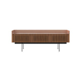 Stockholm Slim Sideboard: STH354 +Walnut Stained Walnut + Anodized Aluminum Pale Rose + Black