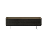 Stockholm STH401 Sideboard: Composition 3 + Dark Grey Stained Oak + Anodized Aluminum Bronze + Black