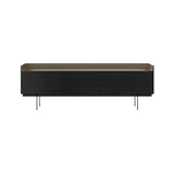 Stockholm STH402 Sideboard: Composition 3 + Ebony Stained Oak + Anodized Aluminum Bronze + Black