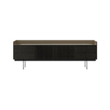 Stockholm STH403 Technic Sideboard: Composition 3 + Dark Grey Stained Oak + Anodized Aluminum Bronze + Black