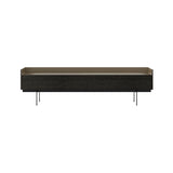 Stockholm STH451 Slim Sideboard: Composition 3 + Dark Grey Stained Oak + Anodized Aluminum Bronze + Black