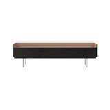 Stockholm STH451 Slim Sideboard: Composition 3 + Dark Grey Stained Oak + Anodized Aluminum Pale Rose + Black