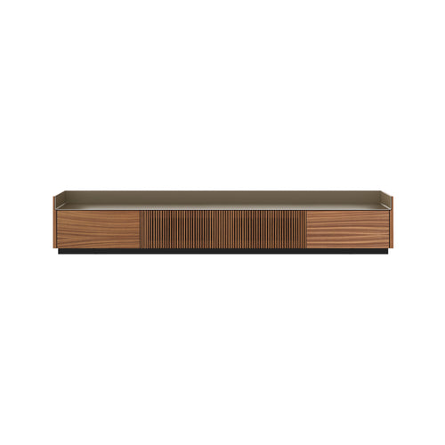 Stockholm STH453 Slim Sideboard: Composition 1 + Super-Matt Walnut + Anodized Aluminum Bronze + Black