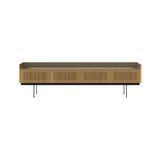 Stockholm STH454 Slim Sideboard: Composition 3 + Super-Matt Oak + Anodized Aluminum Bronze + Black