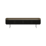 Stockholm STH454 Slim Sideboard: Composition 3 + Ebony Stained Oak + Anodized Aluminum Bronze + Black