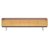 Stockholm Sideboard: STH503 + Super-Matt Oak + Anodized Aluminum Pale Rose + Black