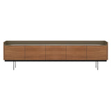 Stockholm Sideboard: STH503 + Walnut Stained Walnut + Anodized Aluminum Bronze + Black