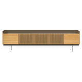 Stockholm STH504 Technic Sideboard: Composition 3 + Super-Matt Oak + Anodized Aluminum Bronze + Black