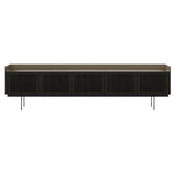 Stockholm STH507 Technic Sideboard: Composition 3 + Dark Grey Stained Oak + Anodized Aluminum Bronze + Black