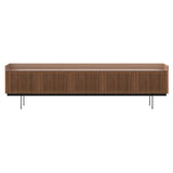 Stockholm STH507 Technic Sideboard: Composition 3 + Walnut Stained Walnut + Anodized Aluminum Pale Rose + Black