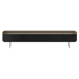 Stockholm STH553 Slim Sideboard: Composition 3 + Ebony Stained Oak + Anodized Aluminum Pale Rose + Black