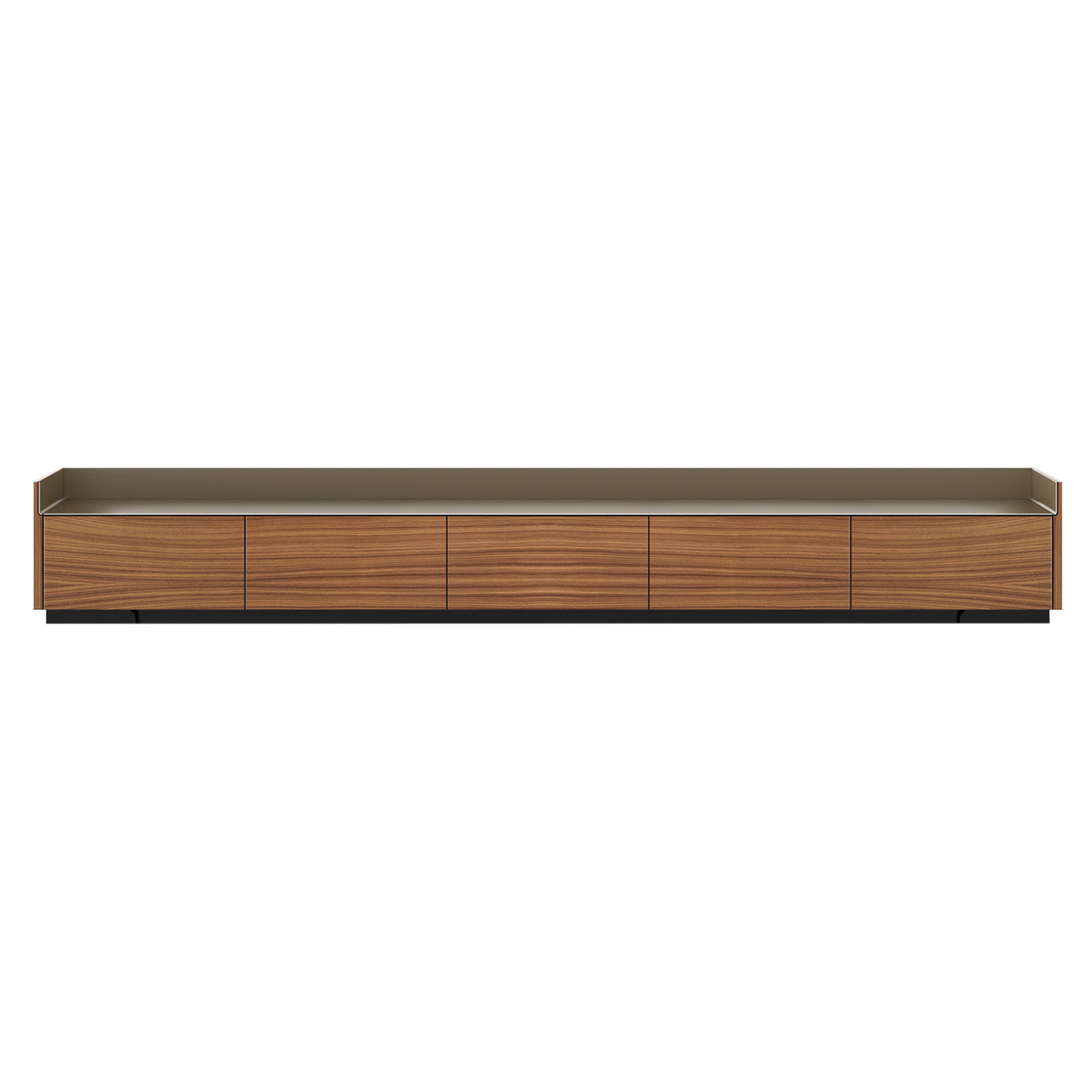 Stockholm STH553 Slim Sideboard: Composition 1 + Super-Matt Walnut + Anodized Aluminum Bronze + Black
