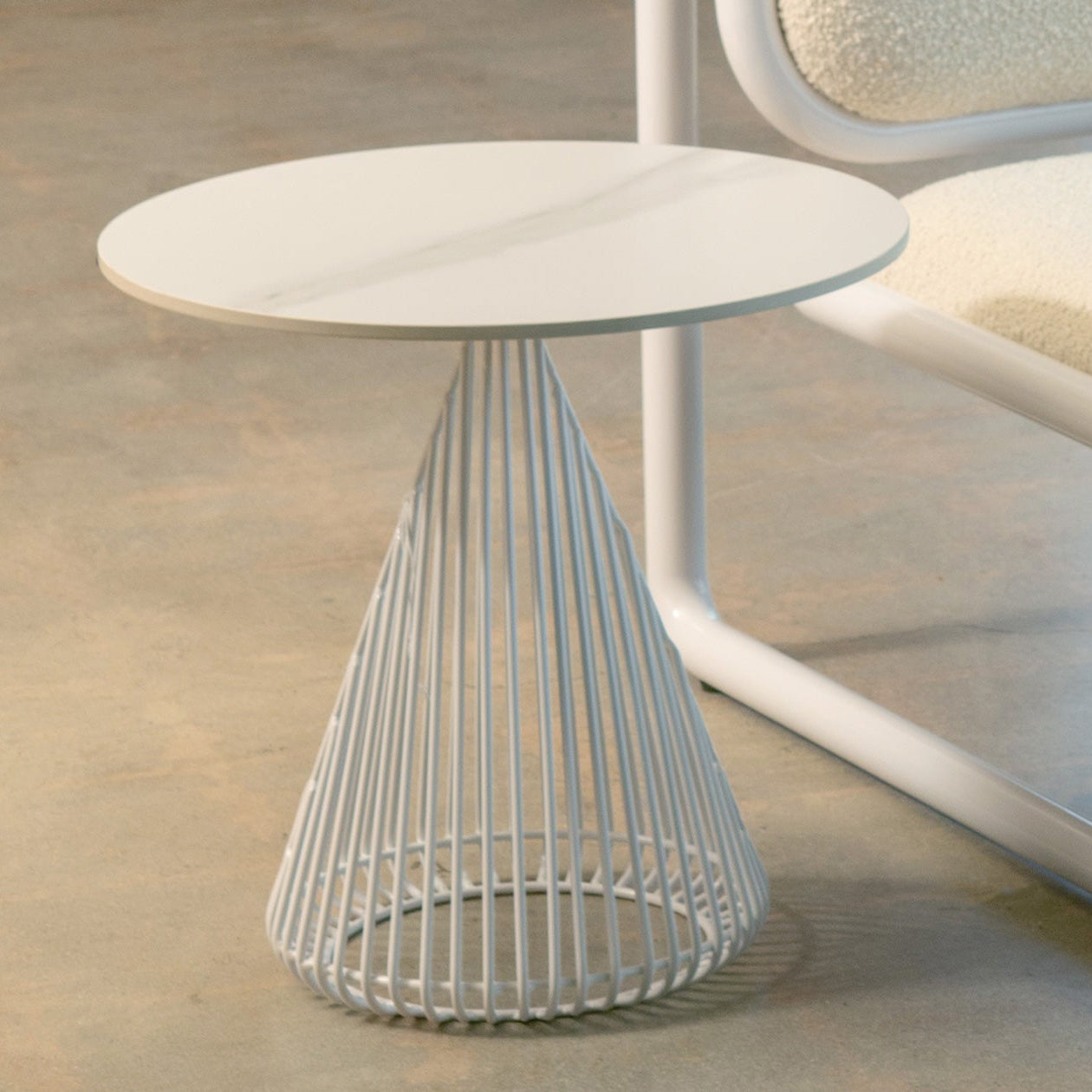Cono Table with Stone Top