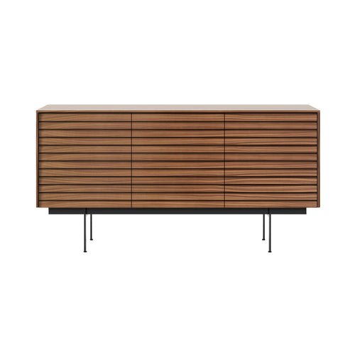 Sussex 12 Sideboard with Drawers: SSX331 + Super-Matt Walnut + Black + Composition 3