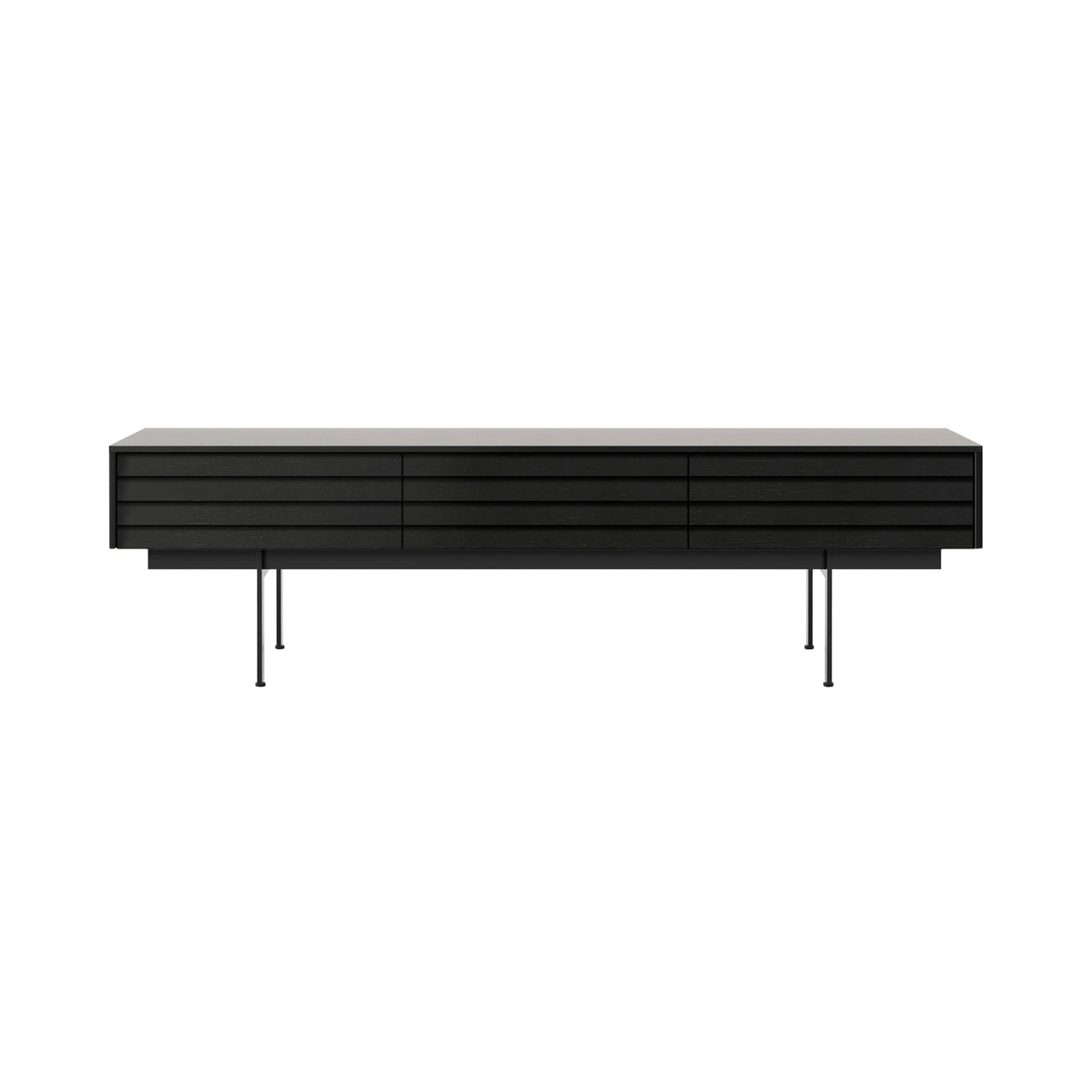 Sussex Slim Sideboard: SSX341 + Ebony Stained Oak + Black + Composition 3
