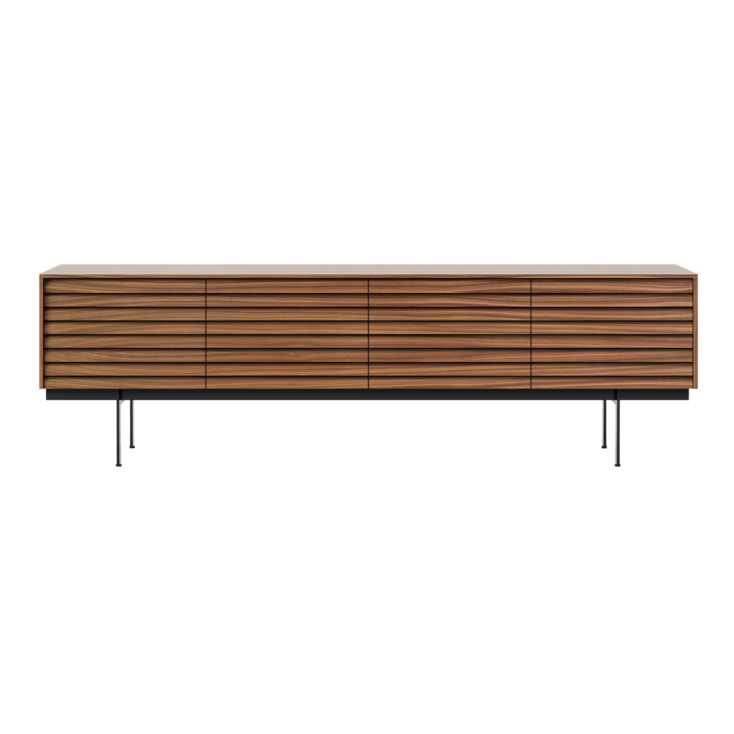 Sussex 8 Sideboard with Drawers: SSX402 + Super-Matt Walnut + Black + Composition 3