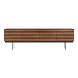 Sussex 8 Sideboard with Drawers: SSX402 + Super-Matt Walnut + Black + Composition 3