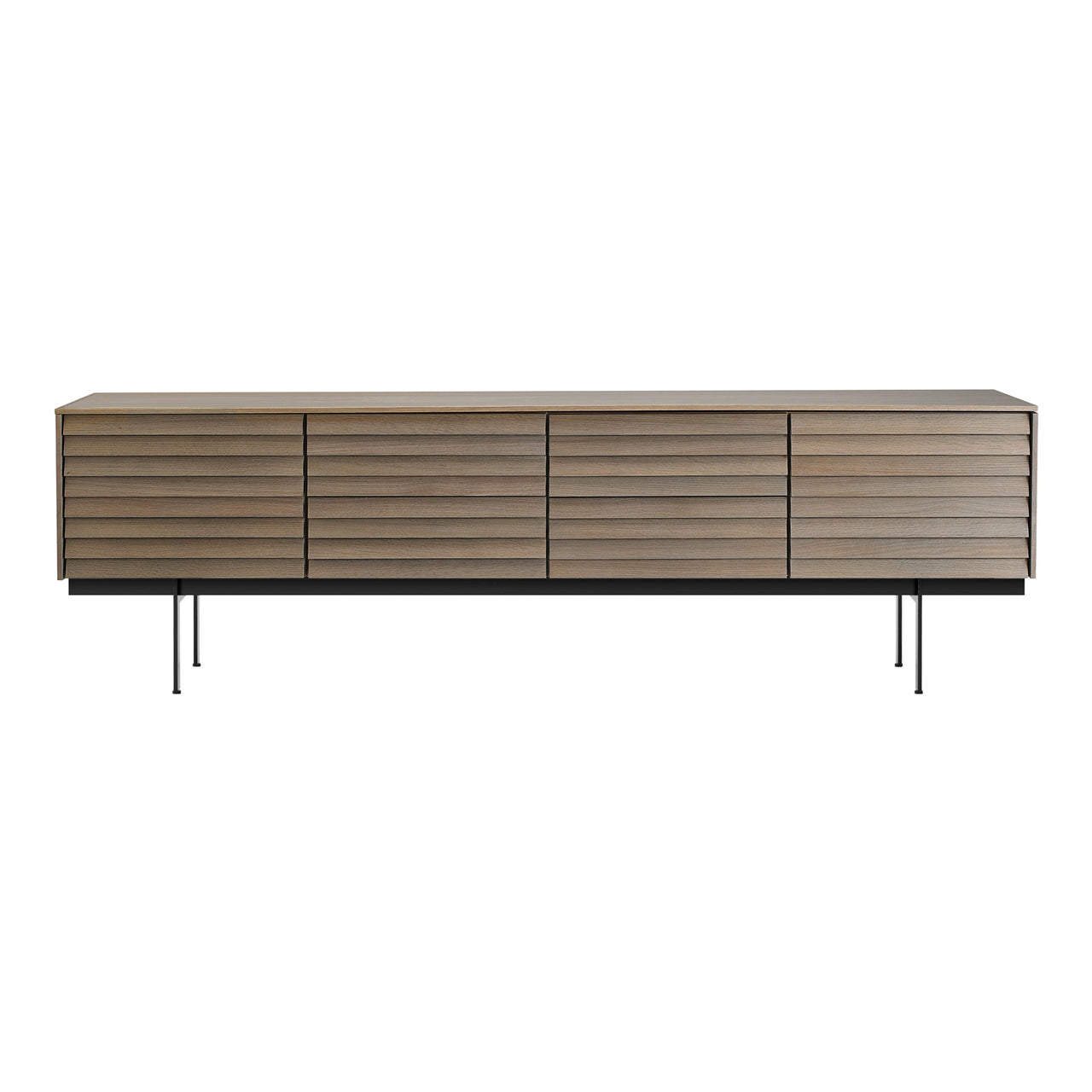Sussex 8 Sideboard with Drawers: SSX402 + Whitened Oak + Black + Composition 3