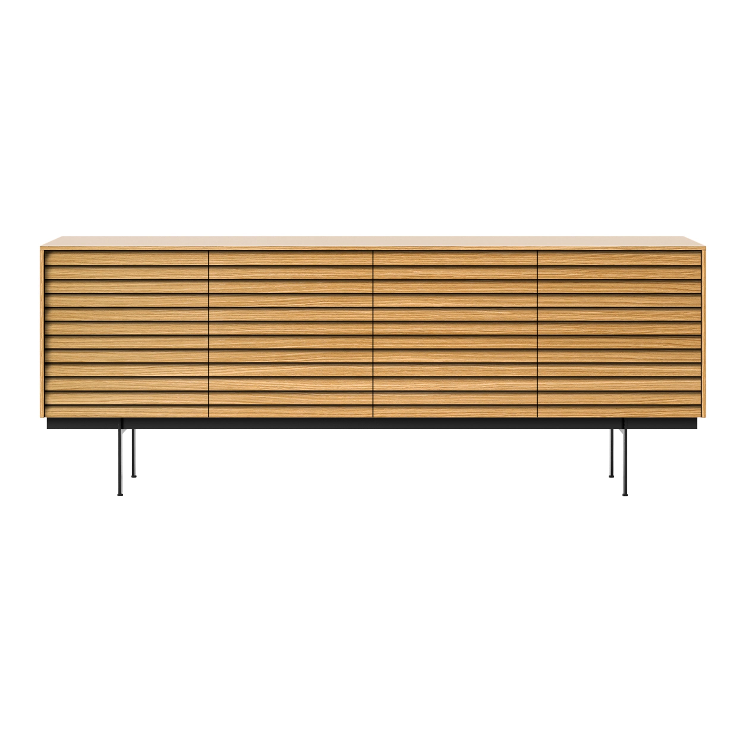Sussex 12 Sideboard with Drawers: SSX431 + Super-Matt Oak + Black + Composition 3