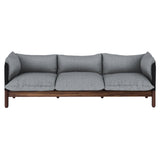 Tepee 3 Seater Sofa: Walnut + Black