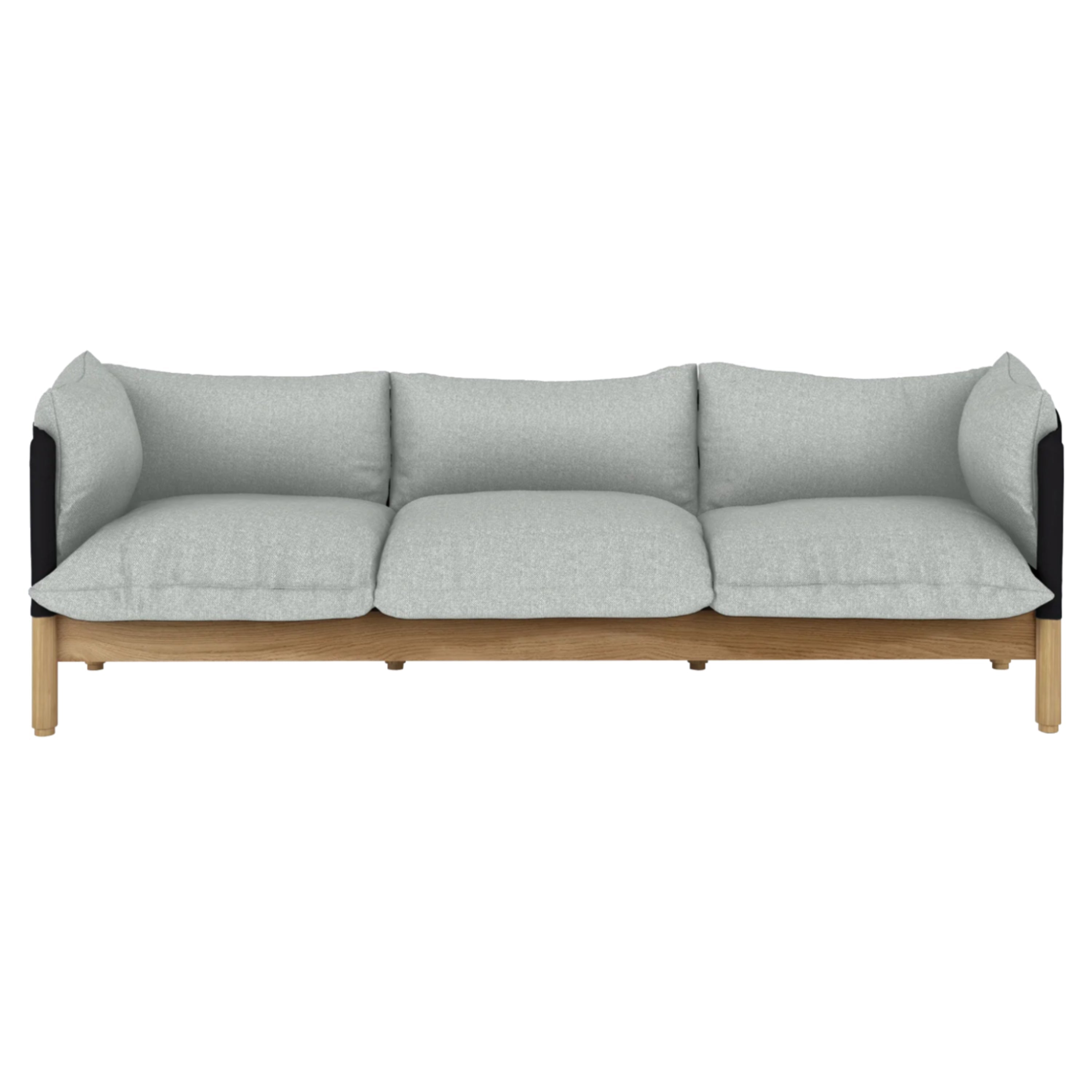 Tepee 3 Seater Sofa: Oak + Black