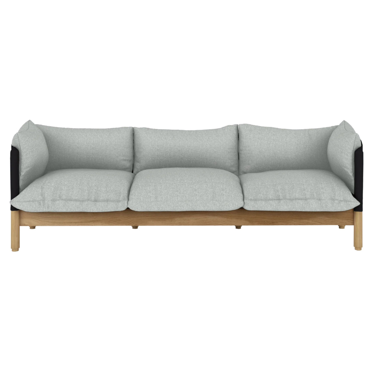 Tepee 3 Seater Sofa: Oak + Black