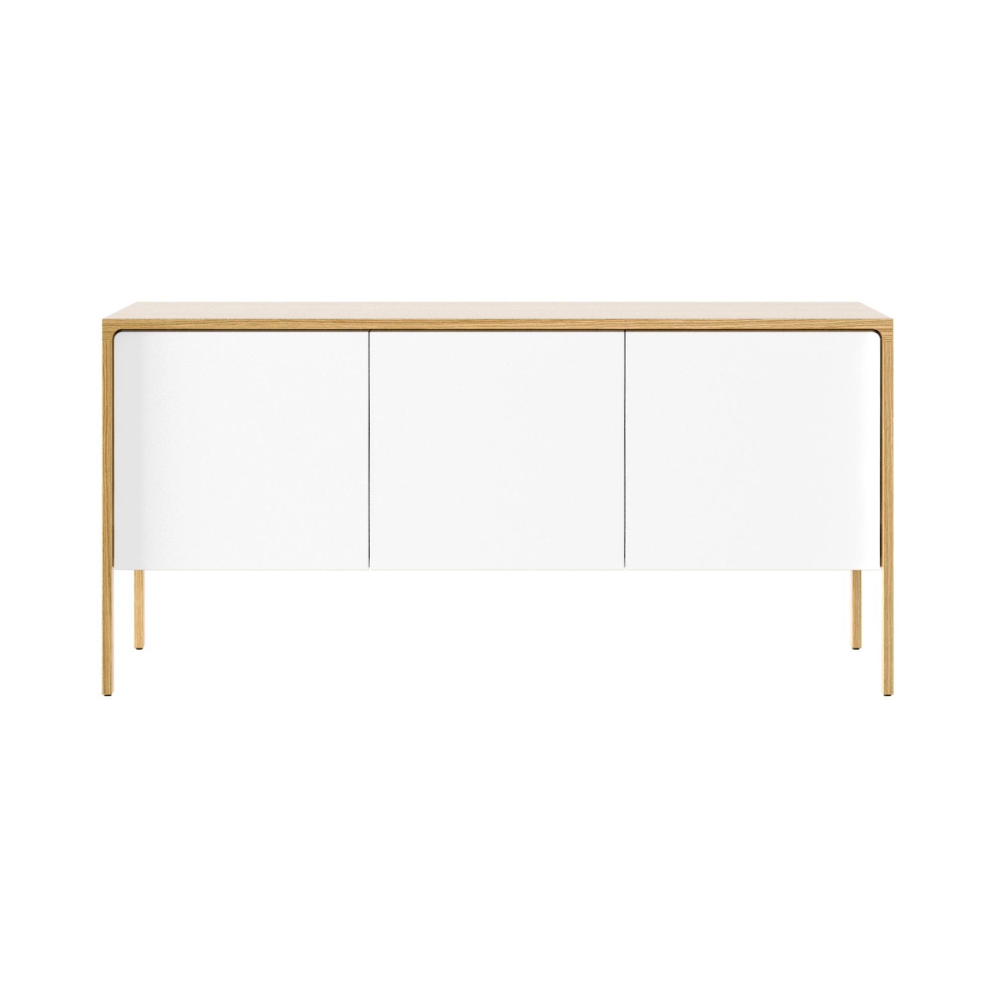 Tactile Sideboard: TAC210 + White Texturised Lacquered + Whitened Oak