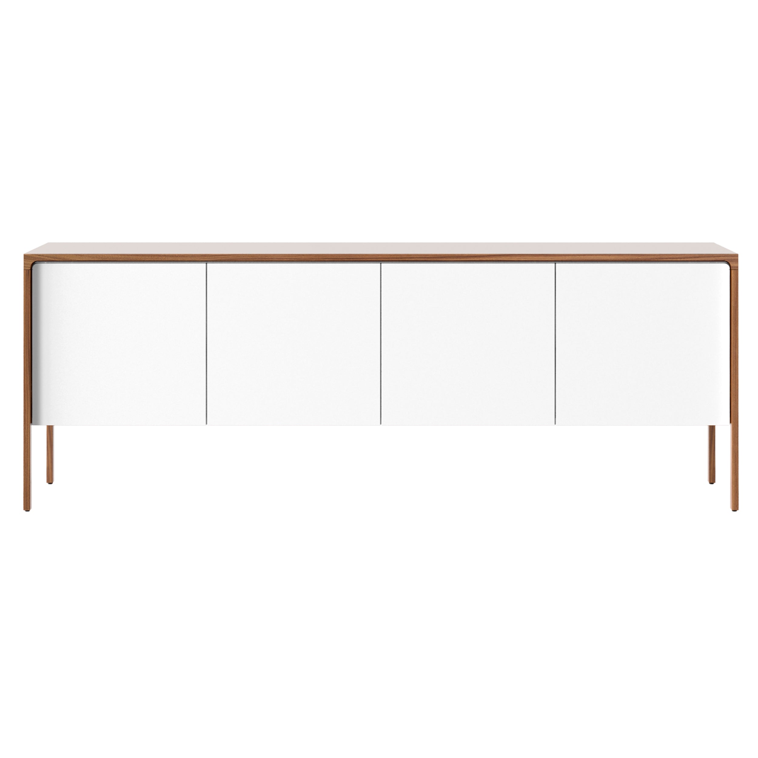 Tactile Sideboard: TAC215 + White Texturised Lacquered + Super-Matt Walnut