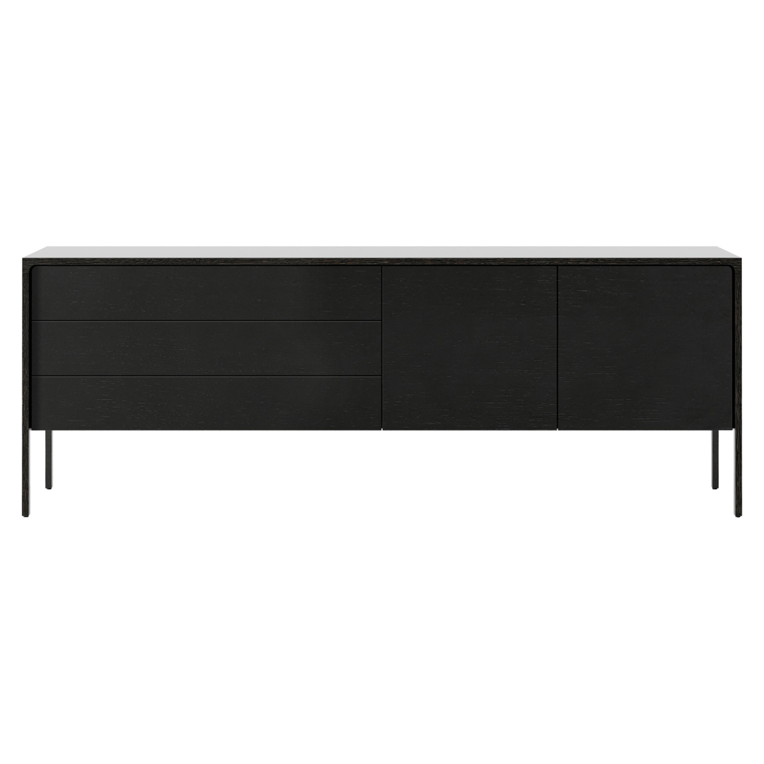 Tactile Sideboard: TAC216 + Ebony Stained Oak + Dark Grey Stained Oak