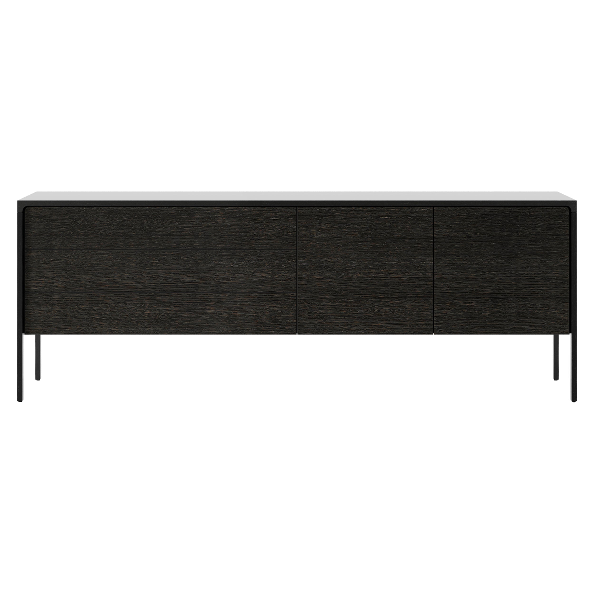 Tactile Sideboard: TAC216 + Dark Grey Stained Oak + Ebony Stained Oak