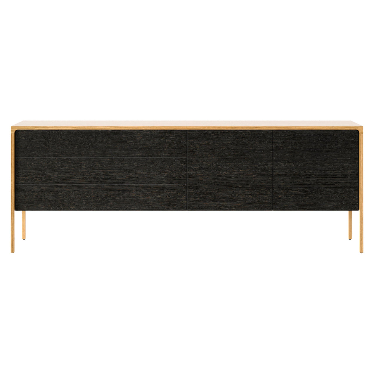 Tactile Sideboard: TAC216 + Dark Grey Stained Oak + Super-Matt Oak