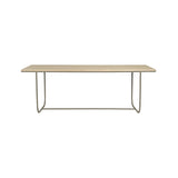 Tati Overhang Dining Table: Small + White Stained Oak + Nougat