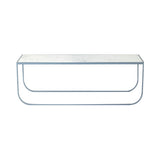 Tati Lounge Table: Large + Glass Top + Nordic Blue
