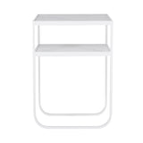 Nati Tati Console: High + Carrara Marble + White